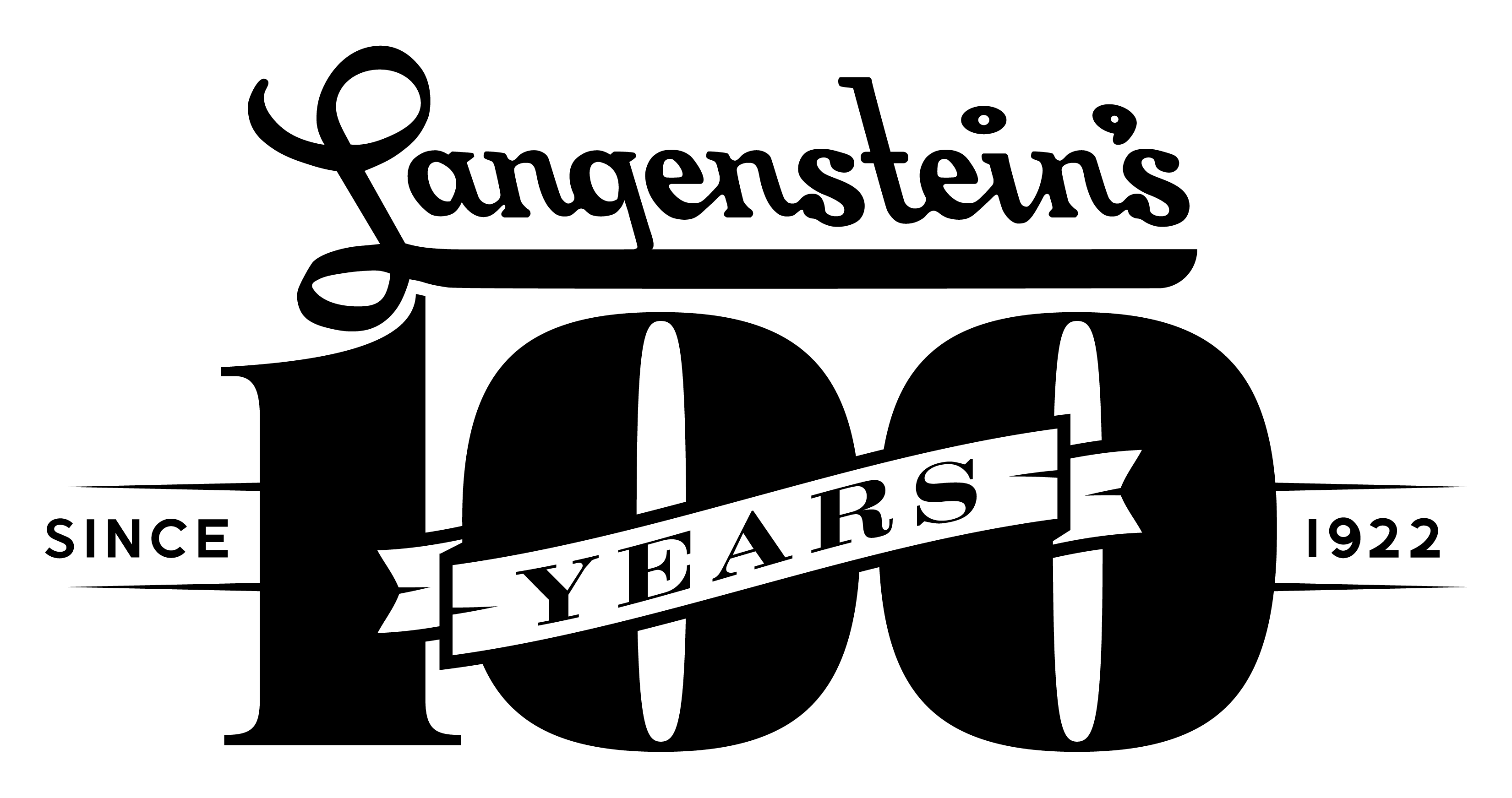 Langensteins 100 Years Logo